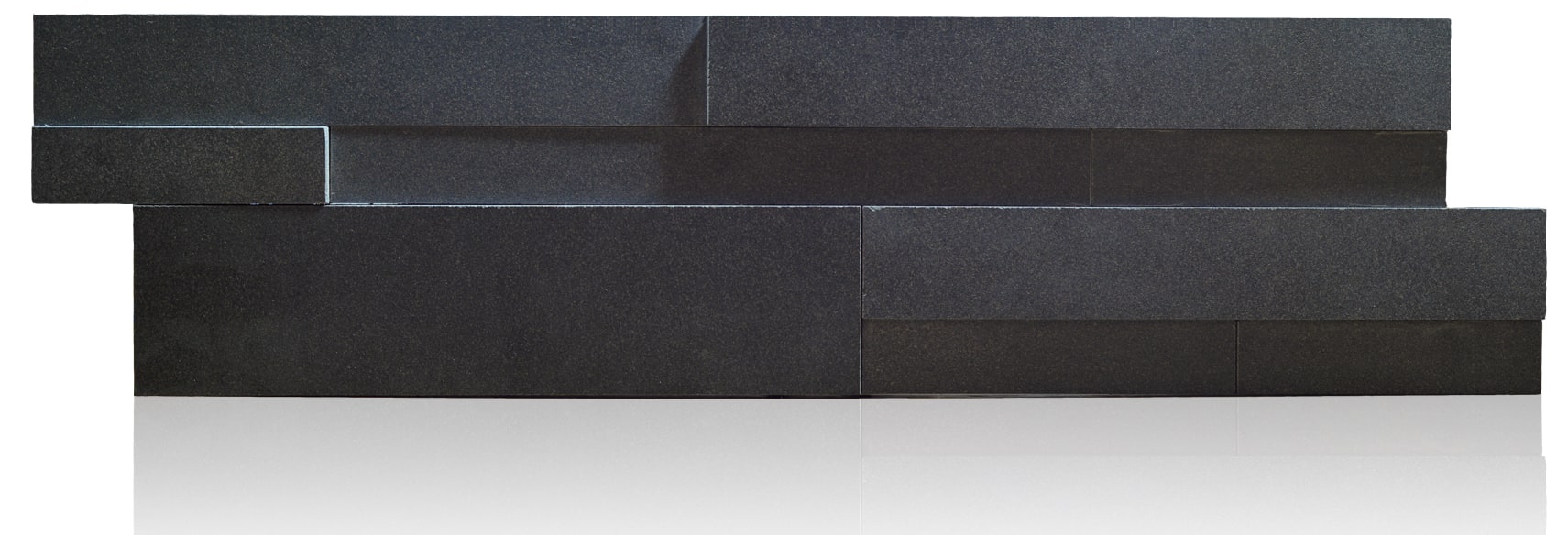 Field Unit of Norstone Aksent Series 3D Panel shown in Ebony Basalt color